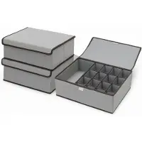 Markenlos Boîtes de rangement avec couvercle, organiseurs, lot de 2, boîte en tissu pliable, boîtes de rangement, organiseurs avec couvercle 44 x 29 x 12,5