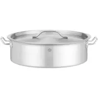 Hendi Casserole à profil bas avec couvercle, 10,8 litres, 360 x (H) 110 mm