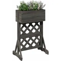 vidaXL Trellis De Jardin Vertical Gris 48 X 30 X 70,5 Cm