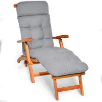 Beautissu Coussin pour chaise longue Flair DC, 200x50x8 cm, gris clair, pour l'extérieur