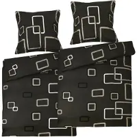 Beautissu Ensemble de literie 4 pièces Noa 2 housses 135 x 200 cm et 2 taies d'oreiller 80 x 80 cm