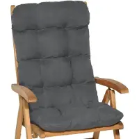 Beautissu Coussin pour chaise haute Flair HL, 120 x 50 x 8 cm, gris graphite