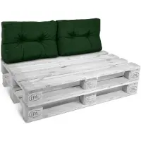 Beautissu 2X coussin dorsal coussin palette Outdoor Eco Style, 60x40cm, vert