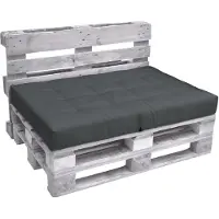 Beautissu Coussin de palette Coussin d'assise d'extérieur ECO Elements, 120 x 80 cm, anthracite