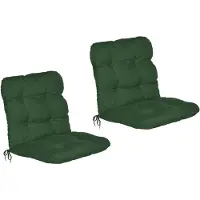 Beautissu Lot de 2 coussins pour fauteuils à dossier bas Flair NL, 100 x 50 x 8 cm, vert foncé
