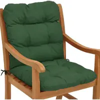 Beautissu Coussin d'assise Flair NL pour fauteuil à dossier bas, 100 x 50 x 8 cm, vert foncé