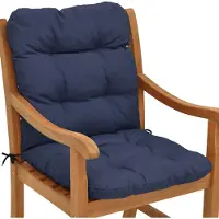 Beautissu Coussin d'assise Flair NL à dossier bas, 100 x 50 x 8 cm, bleu foncé