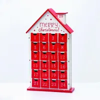 ACA Müller/ADAG Pharma ACA Calendrier de l'Avent lumineux en bois avec compartiments, 24 x 7,5 x 42,5 cm, X0542124