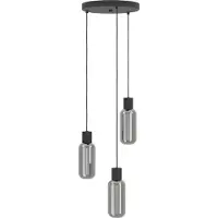 Eglo Lampe suspendue 3 lumières Majone rond noir