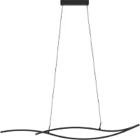 Eglo Suspension LED - 115 x 120 cm - 1 lampe - Noir - Blanc - Plastique - Métal