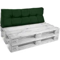 Beautissu Coussin de dossier Beautiss Coussin de palette Outdoor Eco Style, 120 x 40 cm, vert