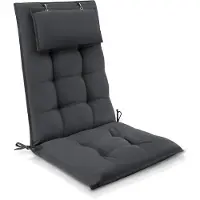 Beautissu Premium Coussin pour dossier haut Sun Sun-HL, 120 x 50 cm, anthracite
