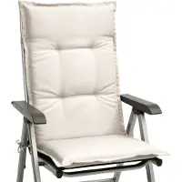 Beautissu Ensemble de chaises à dossier haut Base HL Coussins d'assise, 120x50x6cm Naturel