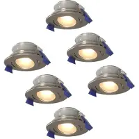 HOFTRONIC™ - Spot LED encastrable Lima 4W 345lm 4000K IP65 inclinable dimmable GU10 6 pièces
