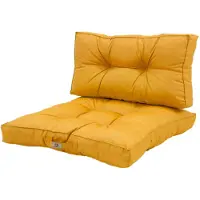 Deco Arts Coussins pour salon de jardin capitonné 60x60cm jaune