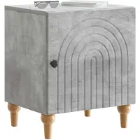 vidaXL Cabinet de chevet 2 pcs Gris béton 43 x 34,5 x 50 cm
