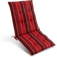Beautissu Premium Housse pour chaise basse Sun-NL, 100 x 50 cm, rayures rouges