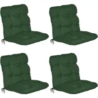 Beautissu Lot de 4 coussins pour fauteuils à dossier bas Flair NL, 100 x 50 x 8 cm, vert foncé