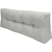 Beautissu Coussin de palette Coussin de dossier d'extérieur ECO Elements, 120 x 40 cm, gris clair