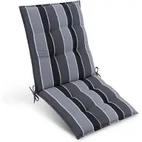 Beautissu Premium Housse pour chaise basse Sun-NL, 100 x 50 cm, rayures anthracite