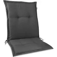 Beautissu Coussin de chaise de jardin Beautiss Premium à dossier bas 105 x 50 x 7 cm, anthracite