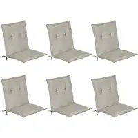 Beautissu Lot de 6 coussins pour dossier bas Loft NL, 100 x 50 x 6 cm, gris clair