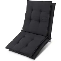 Beautissu Lot de 2 coussins d'appui pour fauteuils bas Sun-NL 100 x 50 x 8 cm, anthracite