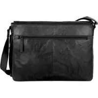 Spikes & Sparrow Cuir serviette sac d'ordinateur portable pour ordinateur portable Ronn Messenger Bag Black noir