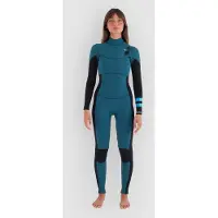 Hurley Plus 3/2 Mm Woman Long Sleeve Chest Zip Neoprene Suit Bleu 10 Femme