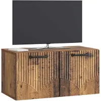vidaXL Meuble TV mural en bois recyclé 59,5 x 31 x 30 cm