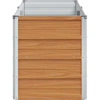 vidaXL Lit surélevé brun clair 160 x 40 x 45 cm Acier galvanisé