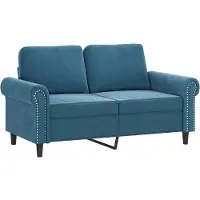vidaXL Ensemble de canapés 3 pièces avec coussins bleu velours