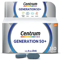 Pfizer Centrum Génération 50+ comprimés complète judicieusement l'alimentation avec des vitamines, des minéraux et des oligo-éléments, 180 comprimés