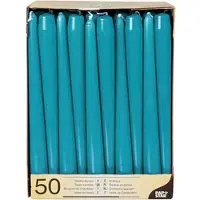 Papstar 81764 Bougie de cire ronde Turquoise (e) (50 pcs)