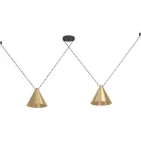 Eglo Suspension NARICES 1 acier noir E27 2X40W L:173cm L:26cm H:110cm dimmable