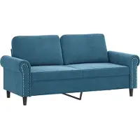 vidaXL Ensemble de canapés 3 pièces avec coussins bleu velours