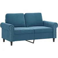 vidaXL Ensemble de canapés 3 pièces avec coussins bleu velours