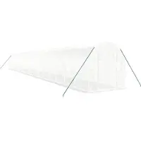 vidaXL Serre avec cadre en acier blanc 36 m² 18x2x2 m