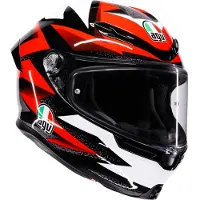AGV K6 S Braven Casque Intégral Noir/Blanc/Rouge XL unisex