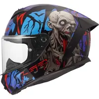 LS2 Helmets Casque intégral LS2 FF820 RAPID III ZOMBIE II XL, gris/rouge/noir