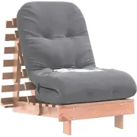 vidaXL Futon Canapé-lit avec matelas 60x206x11 cm Bois massif Douglas