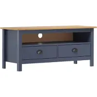 vidaXL Armoire TV Hill Gris 110x40x47 cm Pin massif