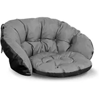 AIO Factory Coussin de jardin 122x40 cm pour balançoire hollywoodienne Coussin suspendu nid de cigogne étanche gris