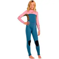Roxy Prologue 3/2 Mm Junior Long Sleeve Back Zip Neoprene Suit Rose 12 Years Fille