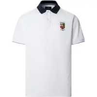 Hackett pour homme. HM5600138 Polo Heritage Lrc blanc (S), Casuel, Coton, Manche courte