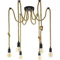 Eglo Lampe en corde Rampside spider 6 lumières