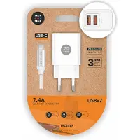Tech One Tech Chargeur Double Usb-c Charge Rapide Simultanée Et Durable -