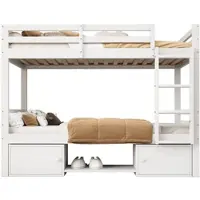 OKWISH Table à Manger Extensible - Avec Plateau Blanc en MDF et Pieds en V Noirs, Table de Cuisine Moderne pour Salon ou Bureau
