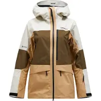 Peak Performance - Veste de ski en GORE-TEX - W Gravity Gore-Tex 3L Jacket Sierra Sand Meadow Moss pour Femme - Taille S - Marron