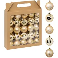 Atmosphera Zestaw złotych bombek, różne wzory, Ø 6 cm (25x)